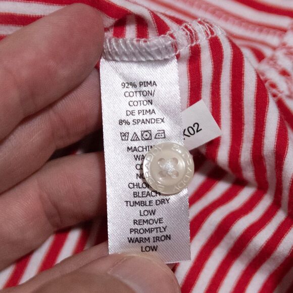 B Draddy Performance Stretch Red Striped Pima Short Sleeve Golf Polo Shirt XL - Picture 5 of 7